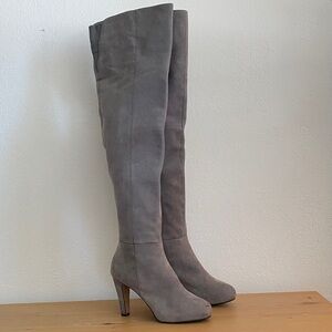 ALDO Gray Suede Knee-High Boots